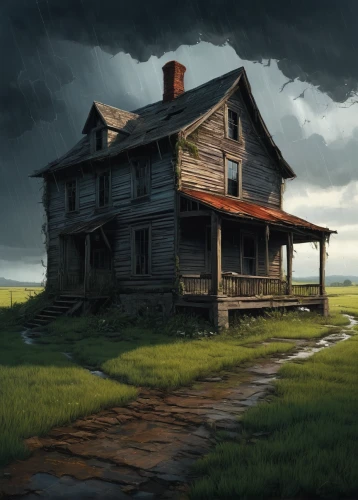 lonely house,old home,abandoned house,little house,homestead,witch's house,old house,farmstead,small house,wooden house,ancient house,home landscape,creepy house,witch house,farmhouse,the haunted house,lostplace,farm house,haunted house,house silhouette,Conceptual Art,Sci-Fi,Sci-Fi 05