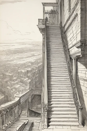 outside staircase,girl on the stairs,gordon's steps,stairwell,staircase,stairway,stair,terraced,stone stairway,winding staircase,fire escape,stairs,lithograph,banister,funicular,the observation deck,july 1888,stone stairs,icon steps,observation deck,Illustration,Black and White,Black and White 29