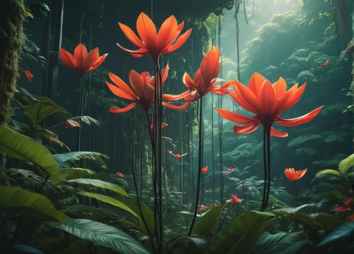 lotus flowers,flame lily,torch lilies,lotuses,forest flower,sacred lotus,water lotus,flame flower,lilies,orange lily,tropical flowers,torch lily,tropical bloom,lilies of the valley,western red lily,tropical floral background,splendor of flowers,fire-star orchid,flowers png,pond flower,Conceptual Art,Sci-Fi,Sci-Fi 11
