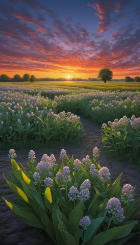 blooming field,flower field,field of flowers,lily of the field,lilies of the valley,flowers field,tulip field,tulips field,sea of flowers,flower in sunset,hyacinths,lilly of the valley,splendor of flowers,blanket of flowers,lily of the valley,tulip fields,chives field,wild tulips,india hyacinth,meadow landscape,Conceptual Art,Sci-Fi,Sci-Fi 18