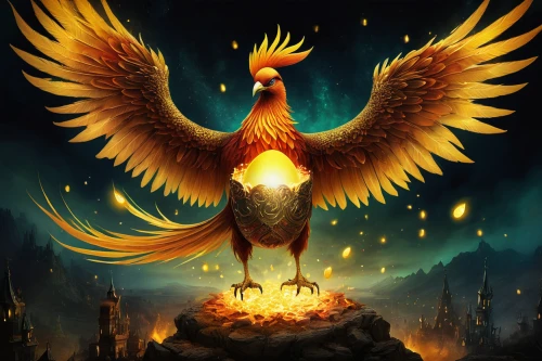 phoenix rooster,fawkes,cockerel,griffon bruxellois,landfowl,gallus,the chicken,chicken bird,rooster,firebird,gryphon,fire birds,phoenix,araucana,yellow chicken,chicken 65,griffin,fowl,polish chicken,roosters,Illustration,Abstract Fantasy,Abstract Fantasy 01