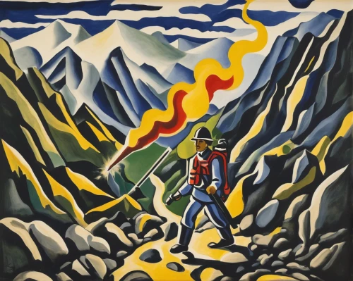 david bates,mountain guide,forest workers,travel poster,mountain scene,mountain rescue,hiker,the spirit of the mountains,roy lichtenstein,khokhloma painting,mountaineers,tatra,1926,slovak tatras,mountaineer,karakoram,alpine crossing,hikers,alpine route,1929,Art,Artistic Painting,Artistic Painting 39