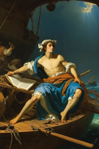 poseidon,perseus,narcissus,seafaring,hellenistic-era warships,neptune,god of the sea,thymelicus,kunsthistorisches museum,archimedes,shipwreck,narcissus of the poets,the sea maid,sea god,bougereau,greek mythology,christopher columbus,apollo,dornodo,lampides,Art,Classical Oil Painting,Classical Oil Painting 40