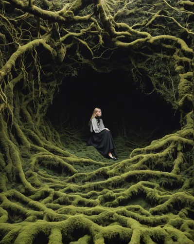 crooked forest,the dark hedges,moss,the roots of trees,forest moss,rooted,conceptual photography,tree moss,holy forest,uprooted,forest man,hobbit,elven forest,jrr tolkien,photomanipulation,photo manipulation,the grave in the earth,nature and man,gandalf,enchanted forest,Photography,Fashion Photography,Fashion Photography 07