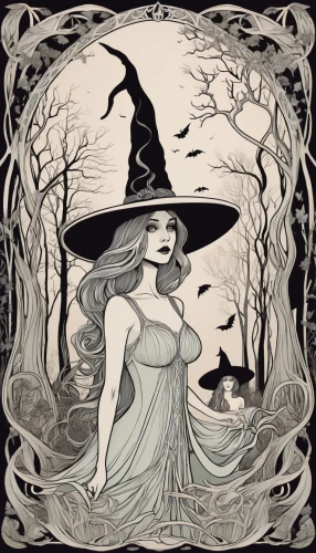 halloween witch,witch,halloween illustration,celebration of witches,the witch,witch's hat icon,witches,witch broom,witch hat,witch house,witch's hat,sorceress,witch ban,halloween frame,witches hat,cd cover,halloween poster,witches' hats,the enchantress,witches pentagram,Illustration,Retro,Retro 08