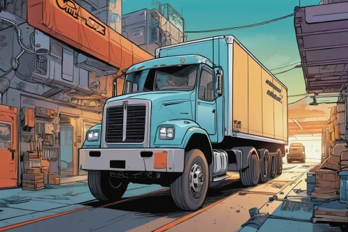 delivery trucks,freight,long cargo truck,truck,large trucks,18-wheeler,delivery truck,tractor trailer,counterbalanced truck,freight transport,fork truck,ford cargo,trucks,trucking,tank truck,semi-trailer,big rig,truck driver,garbage truck,delivering,Illustration,American Style,American Style 13