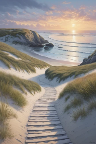 dune landscape,sand paths,dune sea,high-dune,admer dune,beach landscape,pink sand dunes,dunes,sand dune,shifting dunes,moving dunes,sand dunes,shifting dune,sand road,coastal landscape,coral pink sand dunes,dune grass,sand coast,dune ridge,the sand dunes,Illustration,Realistic Fantasy,Realistic Fantasy 44