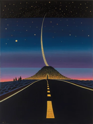 road to nowhere,night highway,long road,open road,winding road,mountain road,mountain highway,winding roads,roads,highway,the road,road,vanishing point,straight ahead,high way,fork in the road,crossroad,city highway,crossroads,highway lights,Illustration,Retro,Retro 26