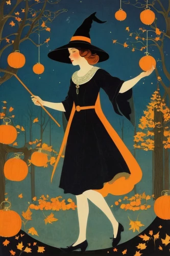 halloween witch,halloween poster,halloween illustration,vintage halloween,celebration of witches,witch,halloween vector character,pumpkin autumn,witch ban,witches,halloween background,autumn icon,witch's hat icon,retro halloween,witch broom,witch hat,halloween silhouettes,halloween scene,the witch,vintage illustration,Illustration,Retro,Retro 15