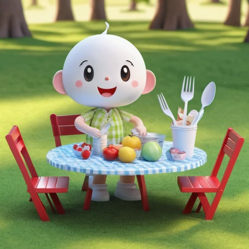 cute cartoon character,picnic,baby playing with food,picnic basket,frutti di bosco,cute cartoon image,children's background,easter theme,peter rabbit,babi panggang,little rabbit,kids' meal,little bunny,spring pancake,radish,picnic table,white rabbit,egg spoon,painting eggs,white bunny,Unique,3D,3D Character