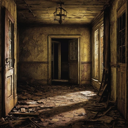 abandoned room,abandoned house,abandoned place,abandoned places,derelict,luxury decay,disused,lost places,abandoned,lost place,lostplace,decay,dilapidated,empty interior,asylum,abandonded,the threshold of the house,empty hall,urbex,abandon,Illustration,Retro,Retro 06