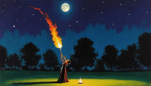 tree torch,torch-bearer,night scene,the night of kupala,burning torch,pitch and putt,walpurgis night,flaming torch,meteor rideau,the white torch,fire-eater,fire eater,torch,meteor,meteor shower,hanging moon,campfires,quarterstaff,fairy chimney,fire kite,Illustration,Black and White,Black and White 17
