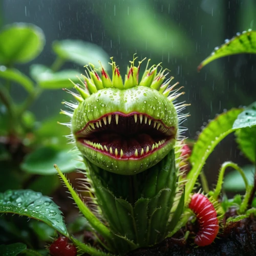 carnivorous plant,venus flytrap,nature's wrath,aaa,titan arum,gnaw,raindops,carnivorous,snarling,bulbasaur,anthropomorphized animals,teeth,don't get angry,grin,jurassic,hardy kiwi,spiny,sundew,natura,hypericaceae,Photography,General,Natural