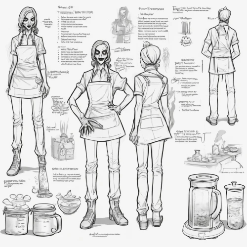 sewing pattern girls,recipes,food and cooking,cooking book cover,chef's uniform,protective clothing,grilled food sketches,bread recipes,cooking ingredients,food line art,recipe,kitchen work,personal protective equipment,food preparation,cooking,costume design,girl in the kitchen,vegetable outlines,food ingredients,cookery,Unique,Design,Character Design