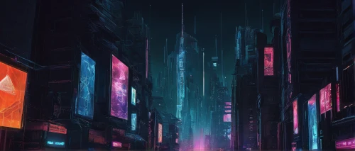shinjuku,cyberpunk,cityscape,tokyo city,colorful city,alleyway,tokyo,metropolis,city at night,alley,neon arrows,dystopian,fantasy city,city lights,urban,hong kong,futuristic landscape,cyber,transistor,city,Art,Classical Oil Painting,Classical Oil Painting 04