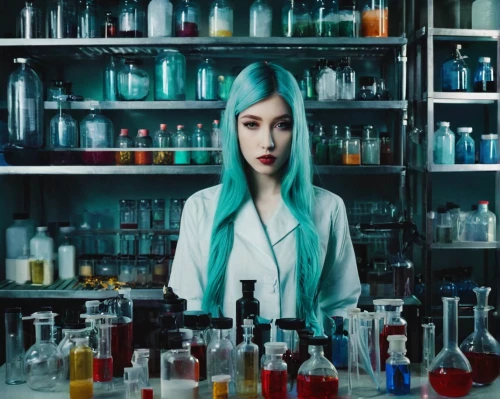 chemist,chemical laboratory,laboratory,reagents,scientist,pharmacy,apothecary,formula lab,creating perfume,chemical,biologist,lab,microbiologist,researcher,cosmetics,blue hair,bio,dye,hatsune miku,chemicals,Photography,Artistic Photography,Artistic Photography 12