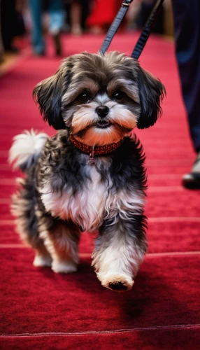 shih tzu,miniature schnauzer,lhasa apso,tibetan terrier,shih poo,shih-poo,havanese,schnauzer,red carpet,chinese imperial dog,biewer yorkshire terrier,pekingese,yorkshire terrier,toy dog,japanese terrier,affenpinscher,small dog,petit basset griffon vendéen,cavachon,small terrier,Illustration,Realistic Fantasy,Realistic Fantasy 33