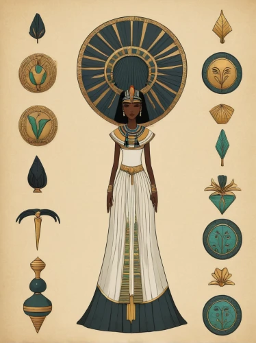 ancient egyptian girl,priestess,pharaonic,axum,ancient egyptian,zodiac sign libra,afar tribe,cleopatra,nile,ancient egypt,hieroglyph,lily of the nile,adornments,goddess of justice,ancient costume,hieroglyphs,queen crown,tarot,egyptian,anahata,Illustration,Abstract Fantasy,Abstract Fantasy 05