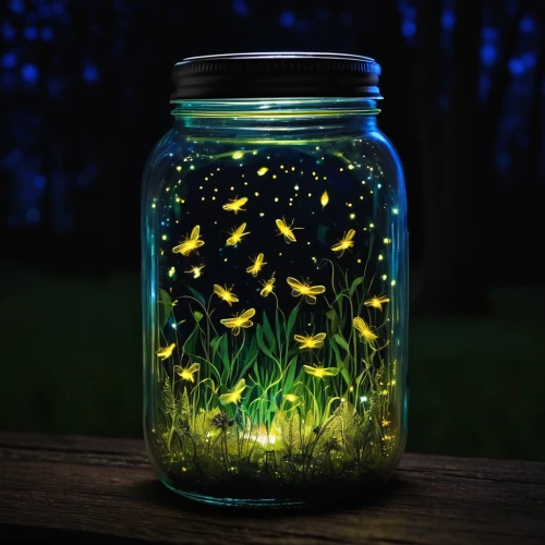 fireflies,firefly,glowworm,glass jar,fairy lanterns,bioluminescence,glow in the dark paint,mason jar,illuminated lantern,honey jars,jar,honey jar,slug glass,spreewald gherkins,mason jars,empty jar,constellation pyxis,jars,nightlight,starry night,Illustration,Paper based,Paper Based 16