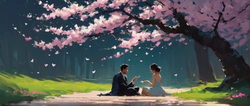 the cherry blossoms,cherry trees,sakura trees,cherry blossoms,japanese sakura background,cherry blossom tree,cherry blossom,sakura tree,sakura background,japanese cherry trees,cold cherry blossoms,romantic scene,cherry tree,blossoms,sakura blossoms,springtime background,sakura cherry tree,spring background,japanese cherry blossoms,spring blossoms,Conceptual Art,Fantasy,Fantasy 06