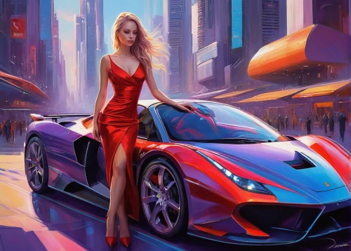 lamborghini,lamborgini,ferrari,ferrari america,girl and car,ferrari enzo,supercar,lotus 2-eleven,supercars,supercar car,lotus elise,ferrari 488,corvette,lamborghini estoque,lotus 20,pagani,ferarri,enzo ferrari,ferrari roma,futuristic car,Illustration,Realistic Fantasy,Realistic Fantasy 30