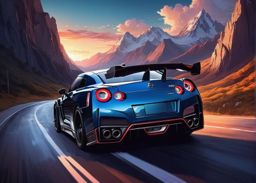 3d car wallpaper,gtr,sports car racing,alpine drive,nissan gtr,racing road,fast cars,street canyon,nissan gt-r,street racing,automobile racer,tesla roadster,fast car,car racing,chevrolet corvette c6 zr1,steep mountain pass,racing video game,sport car,skyline gtr,car race,Conceptual Art,Fantasy,Fantasy 21