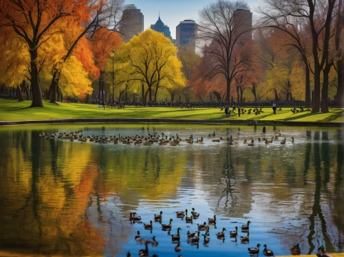 autumn landscape,fall landscape,central park,autumn background,autumn in the park,canada geese,autumn idyll,autumn scenery,geese,autumn park,landscape background,one autumn afternoon,birds of chicago,beautiful landscape,nature landscape,park lake,autumn day,waterfowl,autumn morning,ducks  geese and swans,Photography,Documentary Photography,Documentary Photography 24