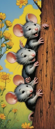 white footed mice,rodentia icons,mice,vintage mice,rodents,sciurus,many teat mice,children's background,baby rats,game illustration,squirrels,meadow jumping mouse,aye-aye,book illustration,grasshopper mouse,illustration,cartoon forest,hop,white footed mouse,whimsical animals,Illustration,Children,Children 05