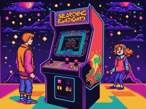 arcade game,arcade,arcade games,video game arcade cabinet,pinball,arcades,computer game,80s,emulator,computer games,80's design,game illustration,nostalgic,game room,adventure game,video game,game art,retro background,retro,portable electronic game,Unique,Pixel,Pixel 04