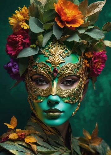 venetian mask,masquerade,the carnival of venice,beauty mask,golden mask,gold mask,girl in a wreath,masque,laurel wreath,fairy peacock,flora,kahila garland-lily,faery,mask,masks,hanging mask,faerie,dryad,diving mask,poison ivy,Photography,Artistic Photography,Artistic Photography 08