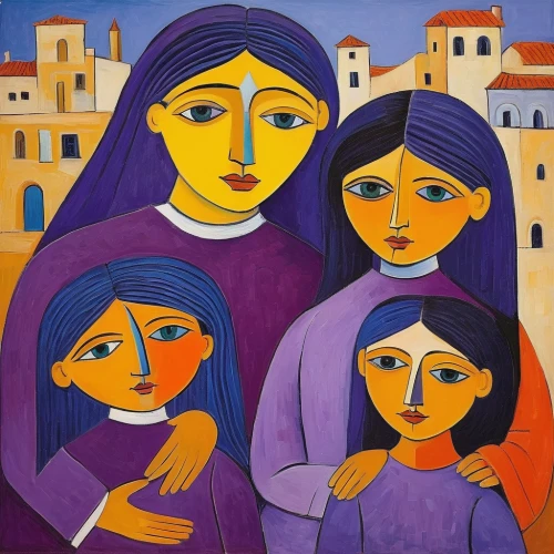 mother with children,holy family,the mother and children,mother and children,la violetta,the third sunday of advent,the second sunday of advent,the first sunday of advent,violet family,carol colman,nativity,candlemas,harmonious family,praying woman,contemporary witnesses,parents with children,women at cafe,khokhloma painting,nativity of jesus,motherhood,Art,Artistic Painting,Artistic Painting 05