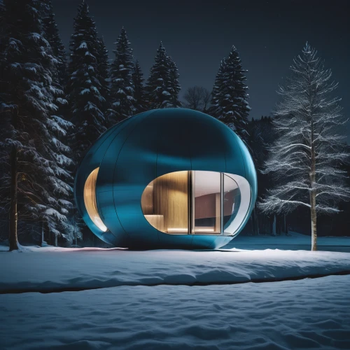 snowhotel,snow shelter,cubic house,snow globe,snow ring,winter house,inverted cottage,frozen bubble,snow house,igloo,a ball in the snow,futuristic architecture,round hut,cube house,mirror house,ball cube,snow globes,teardrop camper,snowglobes,swiss ball,Photography,Documentary Photography,Documentary Photography 08