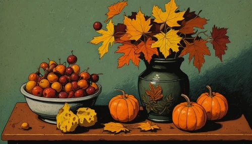 autumn still life,summer still-life,still-life,autumn pumpkins,still life,decorative pumpkins,seasonal autumn decoration,autumn fruit,ornamental gourds,autumn fruits,gourds,decorative squashes,autumn decoration,pumpkin autumn,persimmons,autumn decor,david bates,pumpkins,calabaza,cornucopia,Illustration,Vector,Vector 15