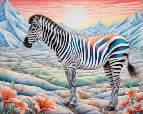 zebra,diamond zebra,zebra rosa,painted horse,zebras,colorful horse,zebra pattern,quagga,glass painting,baby zebra,burchell's zebra,unicorn art,whimsical animals,equine,two-horses,equines,zebra crossing,painting technique,oil painting on canvas,carnival horse,Conceptual Art,Daily,Daily 17