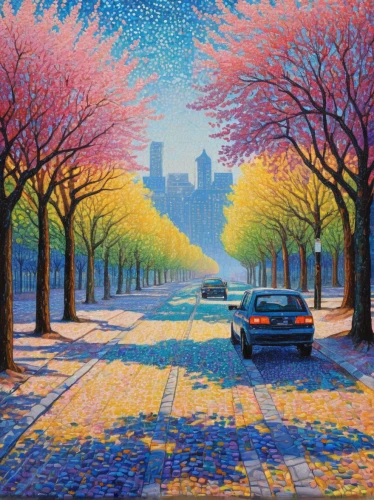 sakura trees,cherry blossom tree-lined avenue,tulip festival,jacaranda,magnolia trees,blooming trees,sakura tree,jacaranda trees,the cherry blossoms,maple road,tree-lined avenue,cherry blossom festival,japanese sakura background,springtime background,rose drive,blooming field,sakura blossom,tree lined lane,flower carpet,magnolias,Conceptual Art,Daily,Daily 31