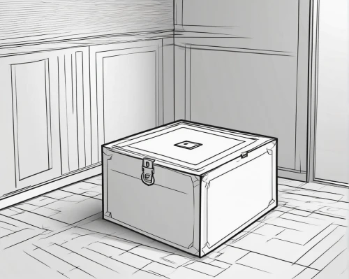 filing cabinet,drawers,drawer,storage cabinet,courier box,a drawer,ballot box,storage basket,laundry room,steamer trunk,storage-jar,savings box,waste container,small appliance,storage,suitcase,toolbox,little box,locker,box-spring,Illustration,Black and White,Black and White 04