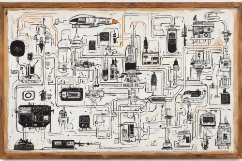 circuitry,circuit board,camera drawing,sheet drawing,tube radio,transistors,analog television,motherboard,analog camera,memo board,appliances,electronic waste,circuit component,internet of things,electronics,cork board,computer art,camera illustration,industries,cutboard,Art,Artistic Painting,Artistic Painting 51