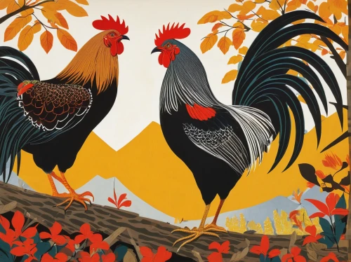 winter chickens,chickens,vintage rooster,roosters,guinea fowl,flock of chickens,backyard chickens,rooster,portrait of a hen,cockerel,landfowl,hens,laying hens,bird couple,pullet,chicken run,chicken yard,hen,fall animals,chook,Illustration,Vector,Vector 13
