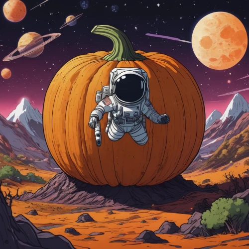 halloween background,white pumpkin,spacesuit,halloween illustration,astronaut,calabaza,jack-o'-lantern,halloween pumpkin,halloween2019,halloween 2019,candy pumpkin,jack-o'-lanterns,astronaut suit,pumpkin lantern,spacefill,space suit,pumpkins,decorative pumpkins,pumpkin carving,pumpkin autumn,Illustration,Paper based,Paper Based 27