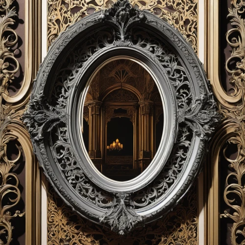 decorative frame,wood mirror,mirror frame,art nouveau frame,doge's palace,vatican window,alcazar of seville,frame ornaments,gold stucco frame,milan cathedral,art nouveau frames,armoire,magic mirror,the mirror,openwork frame,wood frame,baroque,wooden frame,mirror of souls,art deco frame,Illustration,Black and White,Black and White 17