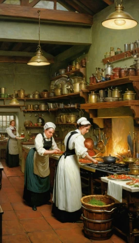 victorian kitchen,cookery,the kitchen,kitchen interior,viennese cuisine,portuguese galley,girl in the kitchen,tjena-kitchen,chefs kitchen,food preparation,big kitchen,kitchen shop,cuisine classique,cookware and bakeware,cheesemaking,cooks,vintage kitchen,kitchen,cuisine of madrid,food and cooking,Art,Classical Oil Painting,Classical Oil Painting 15