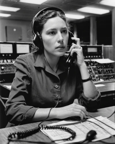 telephone operator,switchboard operator,dispatcher,telemarketing,call center,call centre,video-telephony,telephony,control desk,telesales,two-way radio,radio relay,women in technology,telephone handset,telemarketer,radio network,telecommunications,wireless headset,portable communications device,hotline,Photography,Black and white photography,Black and White Photography 14