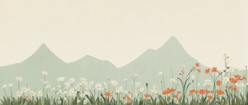 meadow in pastel,mountain meadow,springtime background,alpine meadow,japanese floral background,meadow,spring background,meadow landscape,small meadow,spring meadow,salt meadow landscape,summer meadow,tulip background,minimalist flowers,blooming field,flower field,flower background,mountain meadow hay,floral background,meadow and forest,Illustration,Japanese style,Japanese Style 08