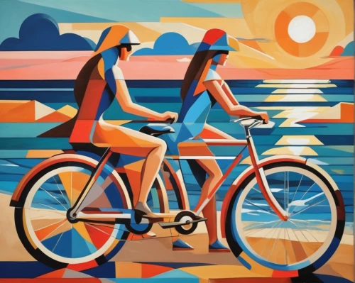 artistic cycling,cyclists,tandem bicycle,cyclist,bicycle,bike tandem,bicycle ride,bicycles,bike pop art,bicycling,tandem bike,cycling,bicycle racing,woman bicycle,bicycle clothing,racing bicycle,bicycle riding,bikes,cyclo-cross bicycle,cycle sport,Art,Artistic Painting,Artistic Painting 45