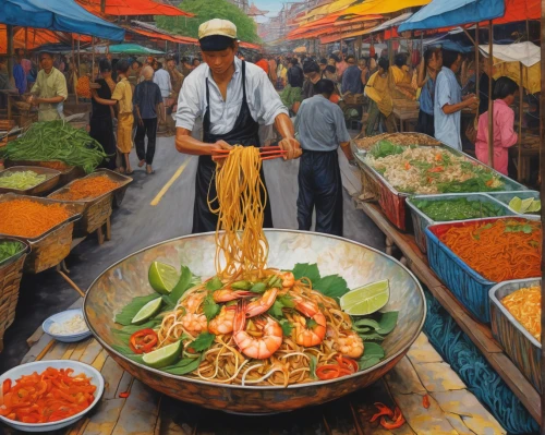 vietnamese cuisine,hanoi,laksa,thai noodle,bún bò huế,laotian cuisine,vietnam,vietnam's,indonesian street food,hoian,vietnamese food,burmese food,floating market,paella,the market,bánh cuốn,thai noodles,bánh da lợn,thai northern noodle,market,Illustration,Black and White,Black and White 28