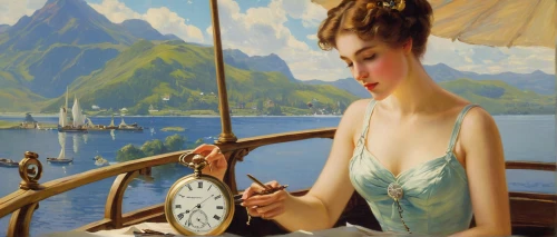 emile vernon,girl on the boat,sognefjord,meticulous painting,lysefjord,arthur maersk,seafaring,tahiti,geirangerfjord,vintage art,bearing compass,orsay,painting technique,navigation,fjord,sailer,rippon,the sea maid,girl on the river,sailing,Art,Classical Oil Painting,Classical Oil Painting 15