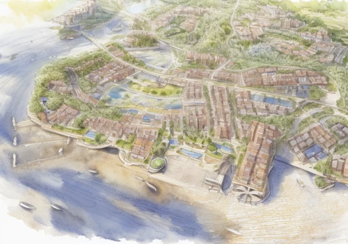 seaside resort,lido di ostia,artificial islands,famagusta,resort town,town planning,robin hood's bay,fisher island,coastal protection,artificial island,ancient city,venetian,new housing development,valdes peninsula,portofino,knight village,maya city,gunkanjima,medieval town,lavezzi isles