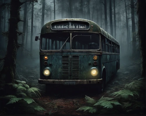 abandoned bus,trolleybus,trolley bus,camping bus,the system bus,vwbus,trolleybuses,school bus,bus,schoolbus,red bus,ghost train,english buses,volkswagenbus,adventure game,omnibus,city bus,recreational vehicle,vanagon,bus zil,Conceptual Art,Fantasy,Fantasy 34