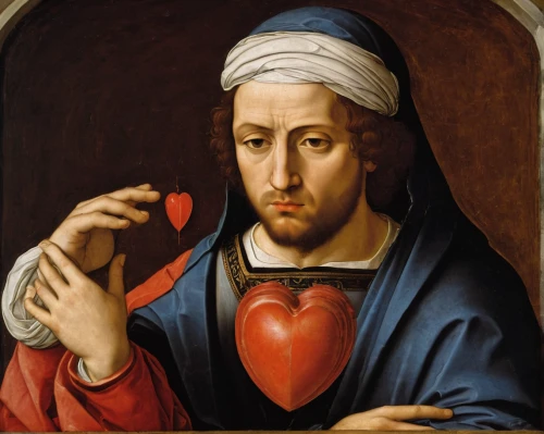 red heart medallion in hand,heart icon,andrea del verrocchio,saint valentine's day,heart in hand,bellini,italian painter,raffaello da montelupo,woman eating apple,portrait of christi,straw hearts,bleeding heart,meticulous painting,medicine icon,red heart medallion,painted hearts,barberini,leonardo devinci,valentin,heart with crown,Art,Classical Oil Painting,Classical Oil Painting 22