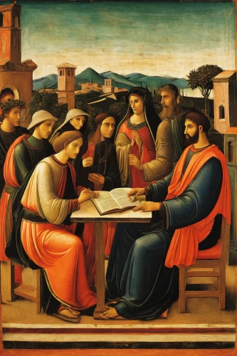 holy supper,christ feast,botticelli,pentecost,raffaello da montelupo,bellini,nativity of christ,nativity of jesus,last supper,contemporary witnesses,church painting,the third sunday of advent,the second sunday of advent,disciples,the first sunday of advent,round table,birth of christ,new testament,candlemas,meticulous painting,Art,Classical Oil Painting,Classical Oil Painting 30